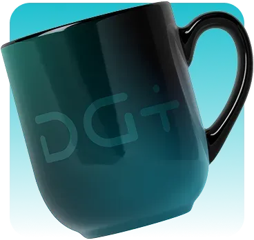 дизайн и печат върху чаши рекламни материали от рекламна агенция DGTalents