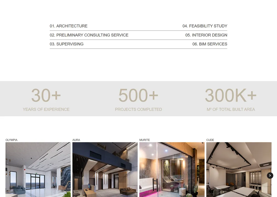 нов уеб сайт за cude architecture studio от маркетинг агенция dgtalents